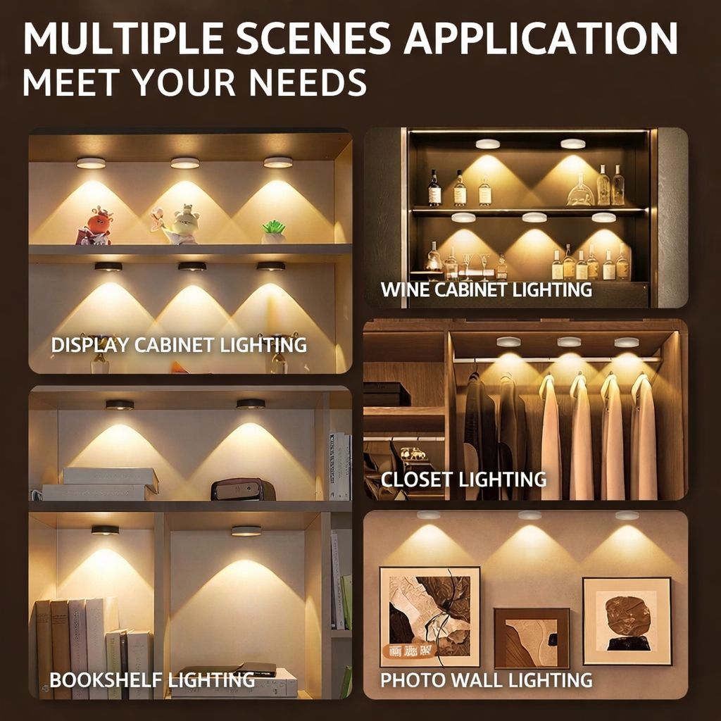 3pics Rechargeable Closet Sensor Light-Code:111